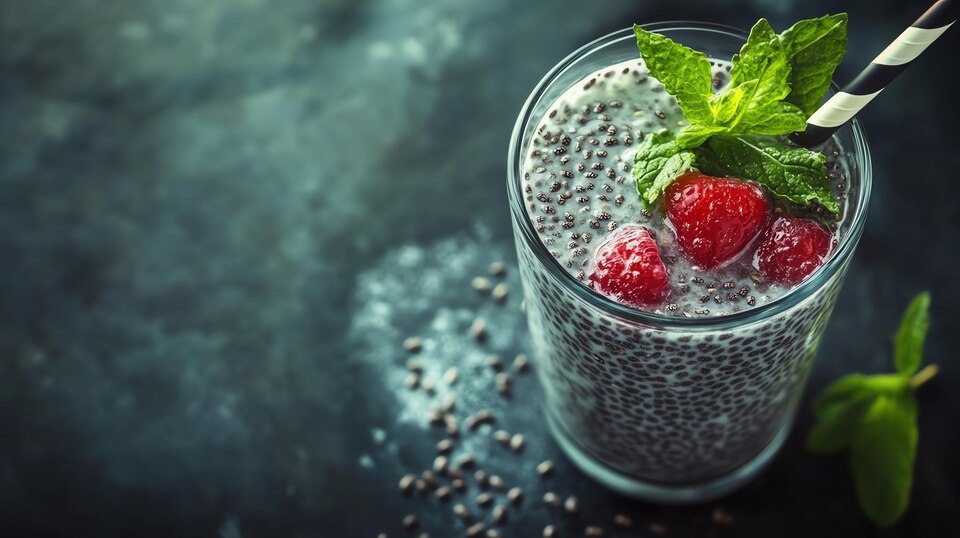 Berry Basil Seed Antioxidant Smoothie