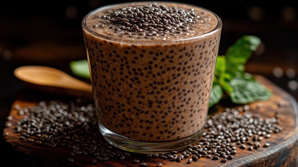 Chocolate Basil Seed Smoothie