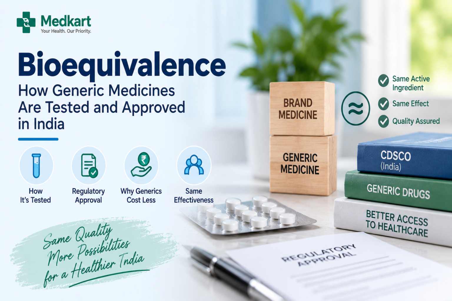 Bioequivalence: How Generic Medicines Are Tested and Approved in India