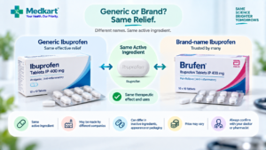 Generic ibuprofen vs brand-name ibuprofen
