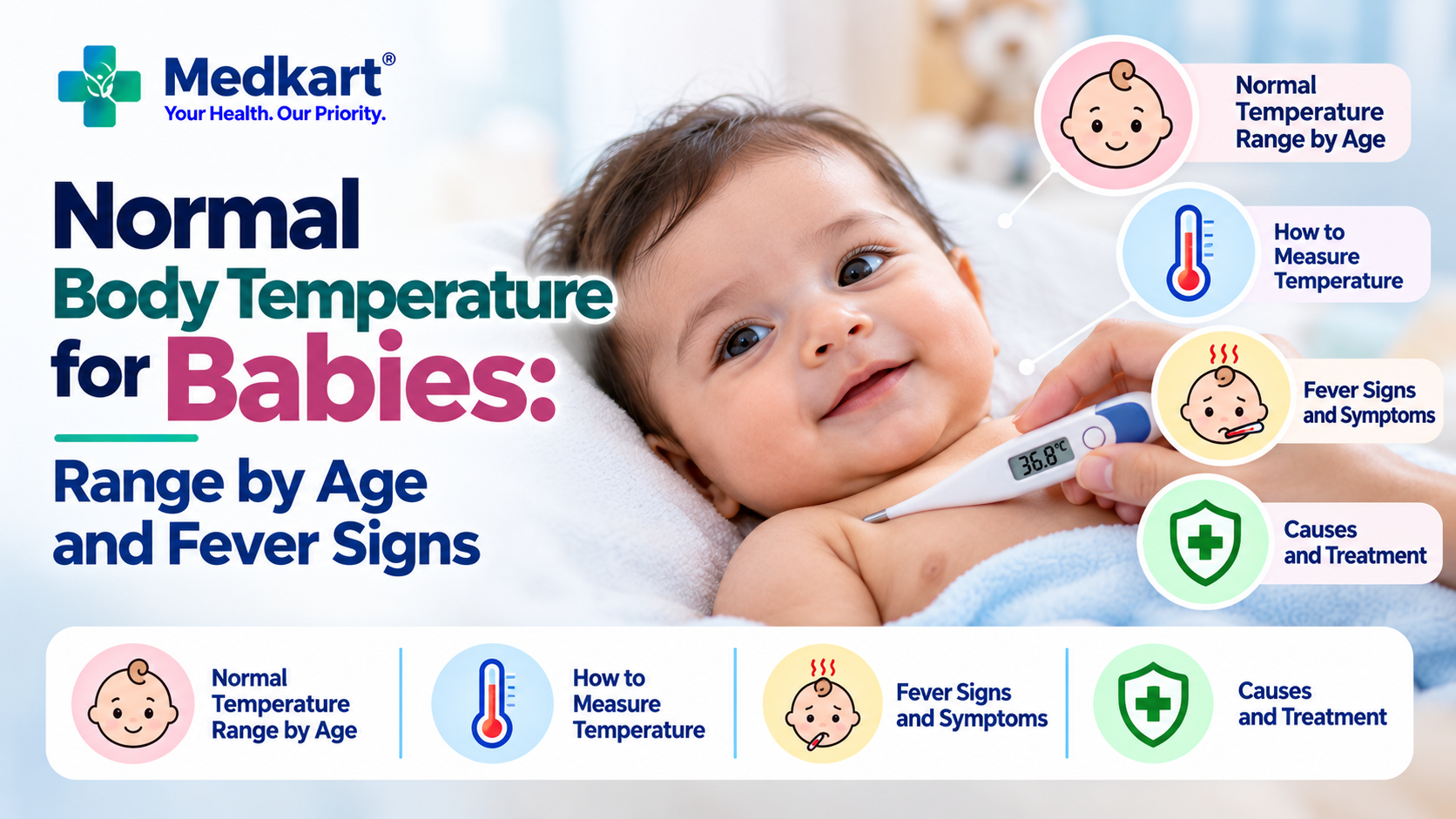 Normal Body Temperature for Babies: Range by Age and Fever Signs