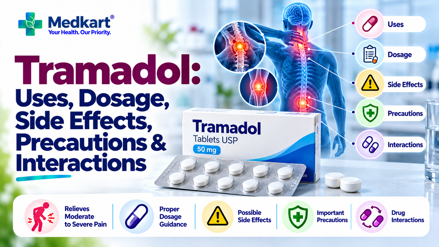 Tramadol: Uses, Dosage, Side Effects, Precautions & Interactions