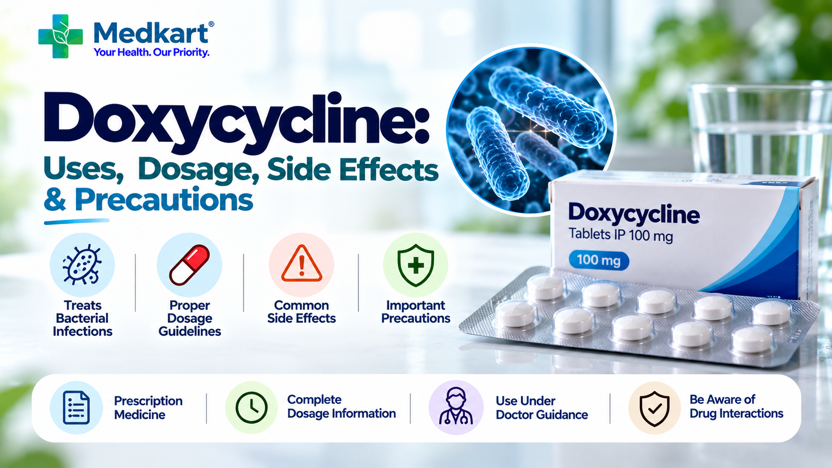 Doxycycline: Uses, Dosage, Side Effects, Precautions and How It Works