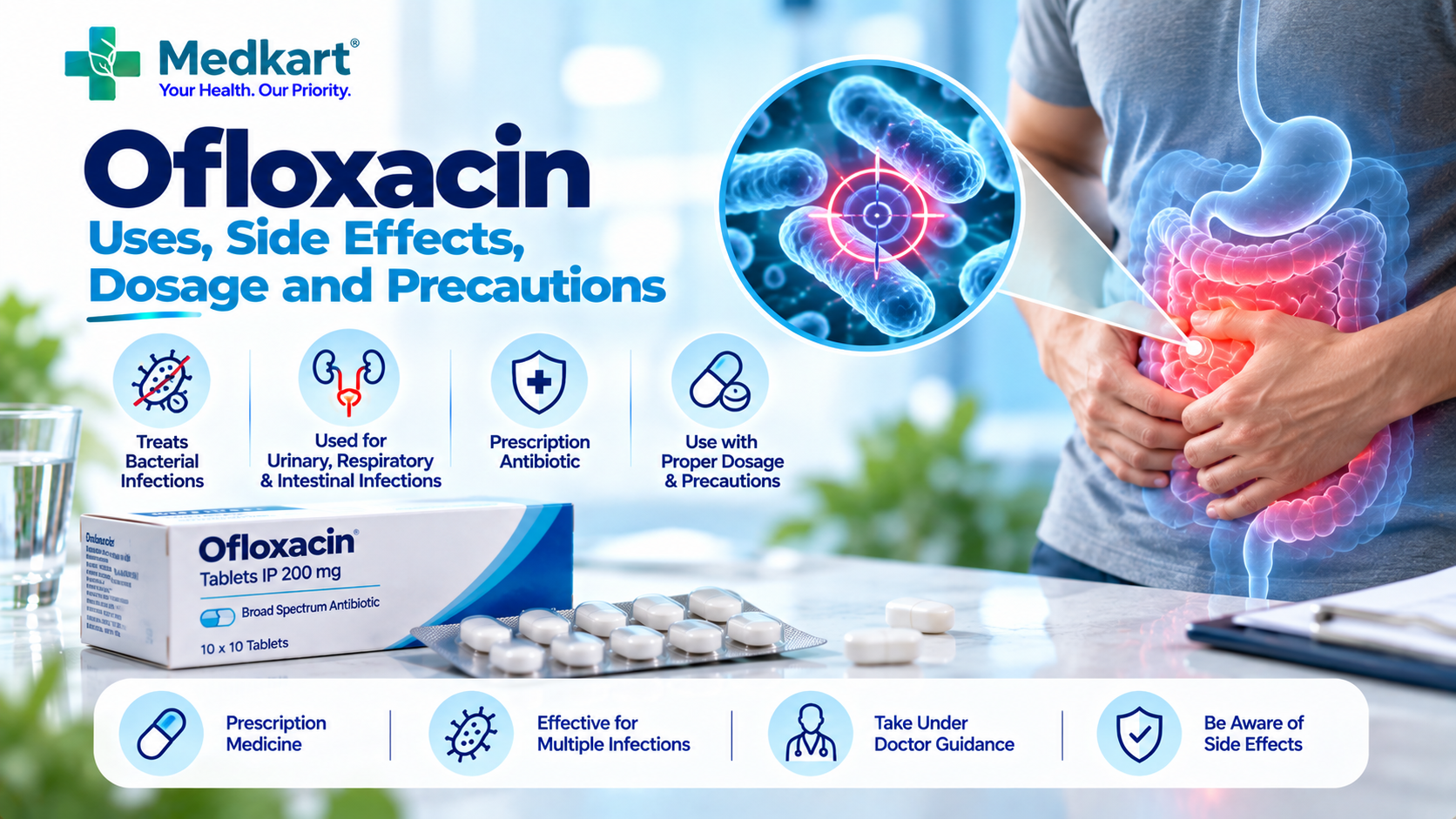 Ofloxacin: Uses, Side Effects, Dosage and Precautions
